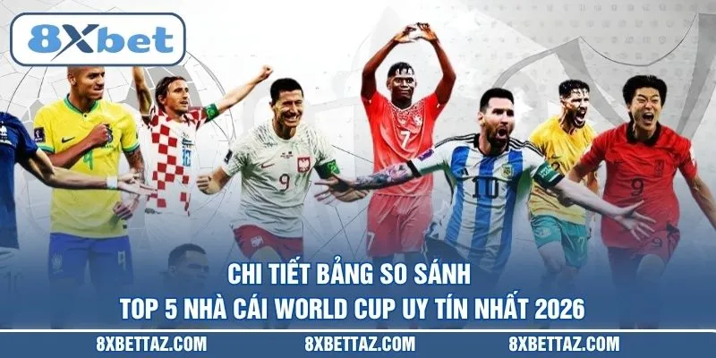 Chi tiết bảng so sánh Top 5 nhà cái World Cup uy tín nhất 2026